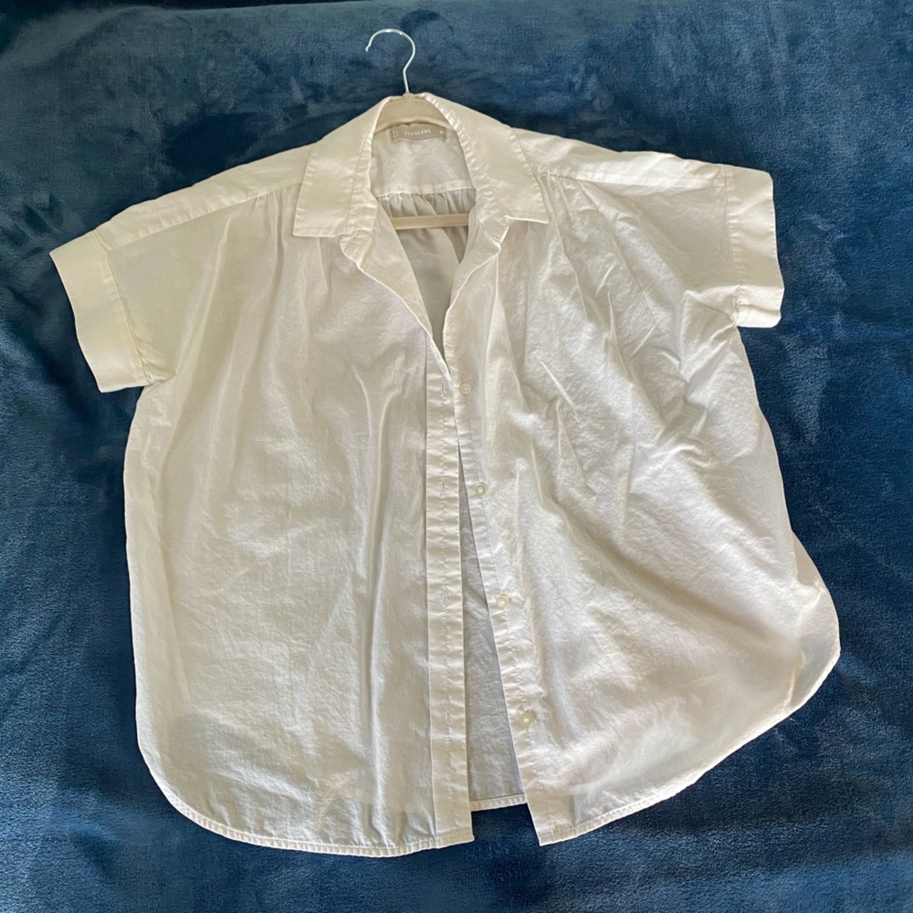 Everlane Boxy Short-Sleeved Button-down Shirt Medium Eclectic Grandpa